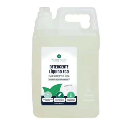 Detergente Líquido Ropa ECO Sín Perfume 5 Litros para hoteles