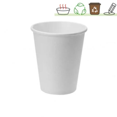 vasos papel blanco